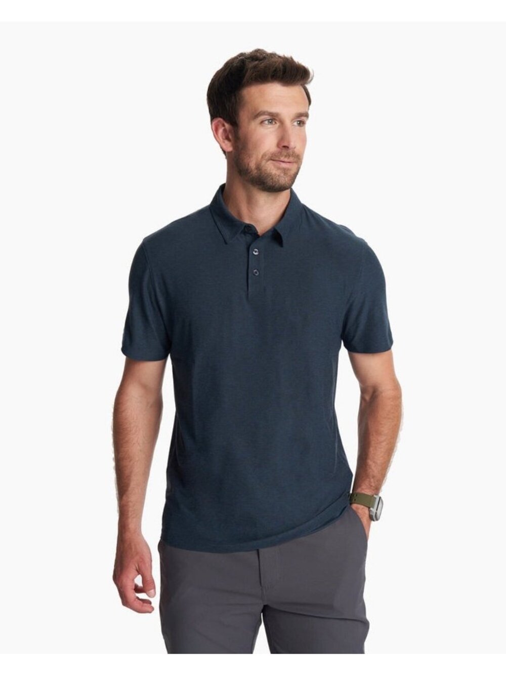 Vuori Strato Tech Polo Shirt Men’s Large V188 Green Moisture Wicking Stretch
